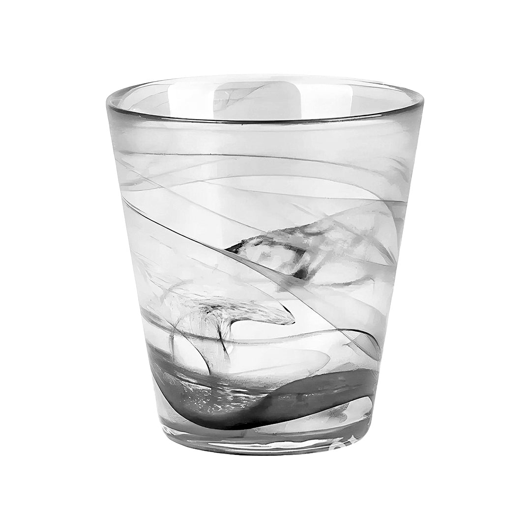 Set de 4 Vasos de Cristal Negro Claro - 300 ml