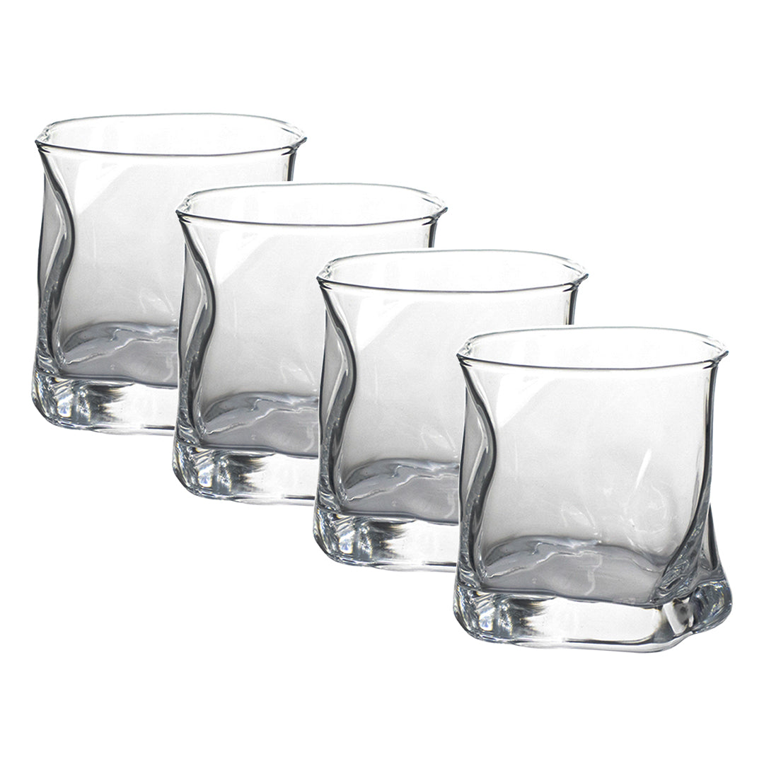 Set de 4 Vasos Electrochapados Transparente - 300 ml