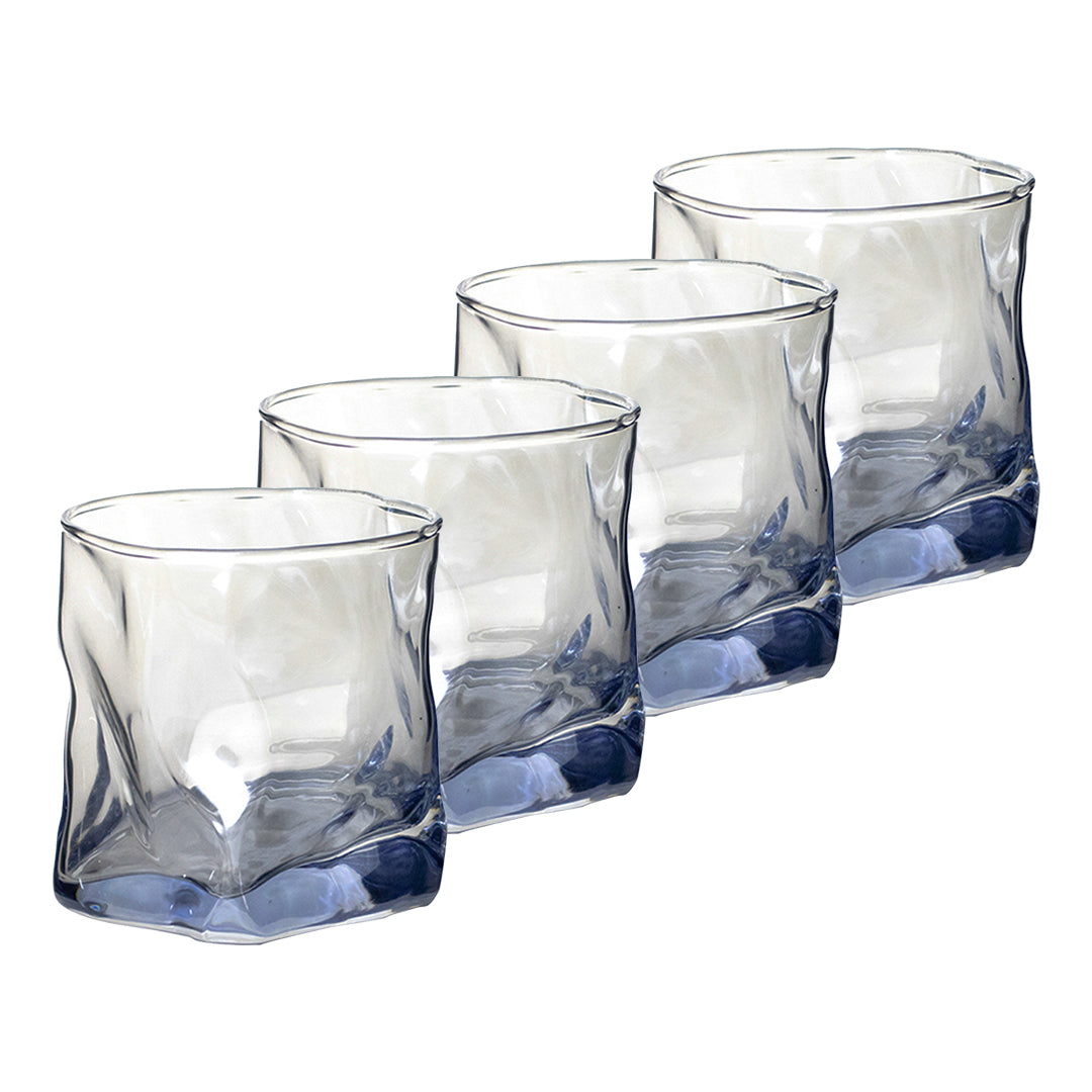 Set de 4 Vasos Electrochapados Azul - 300 ml
