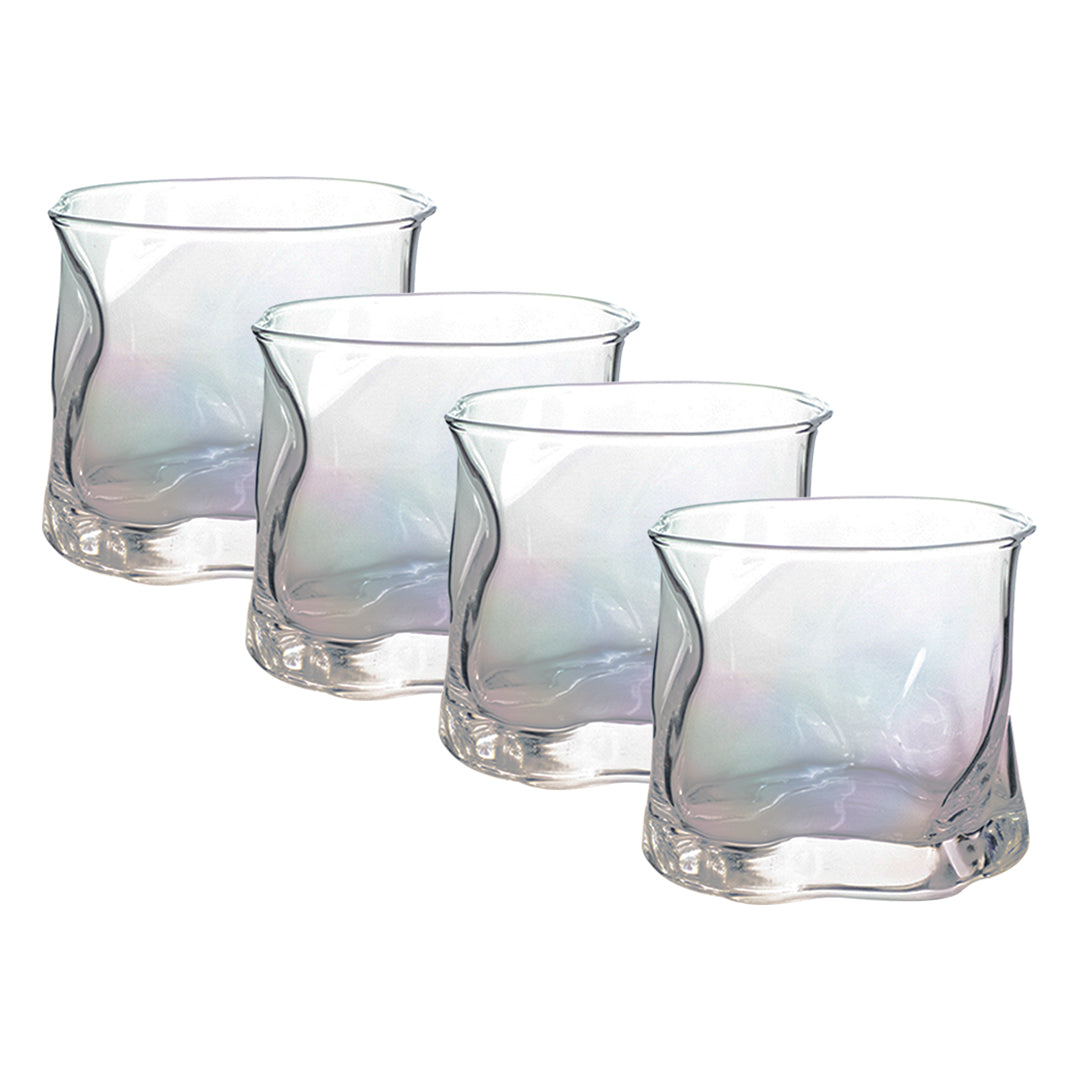 Set de 4 Vasos Whisky Electrochapados Tornasol - 414 ml