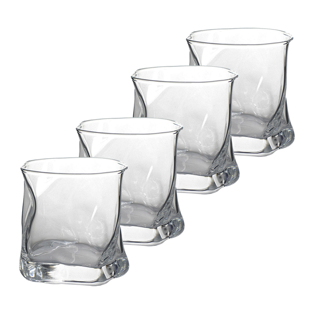 Set de 4 Vasos Electrochapados Transparente - 414 ml