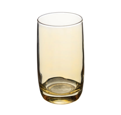 Set de 6 Vasos Transparentes Ámbar - 280 ml