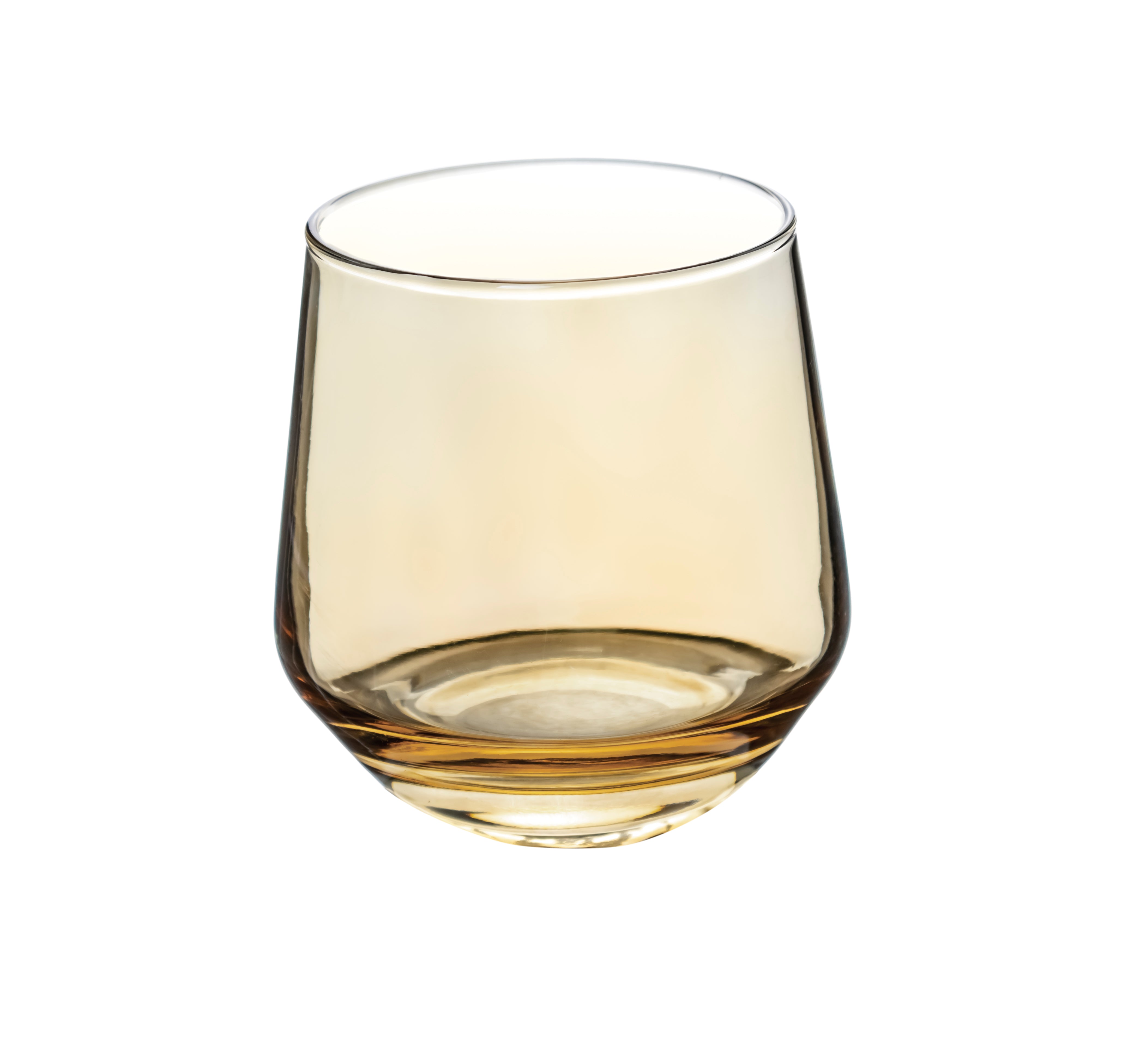 Set de 6 Vasos Transparentes Ámbar - 370 ml
