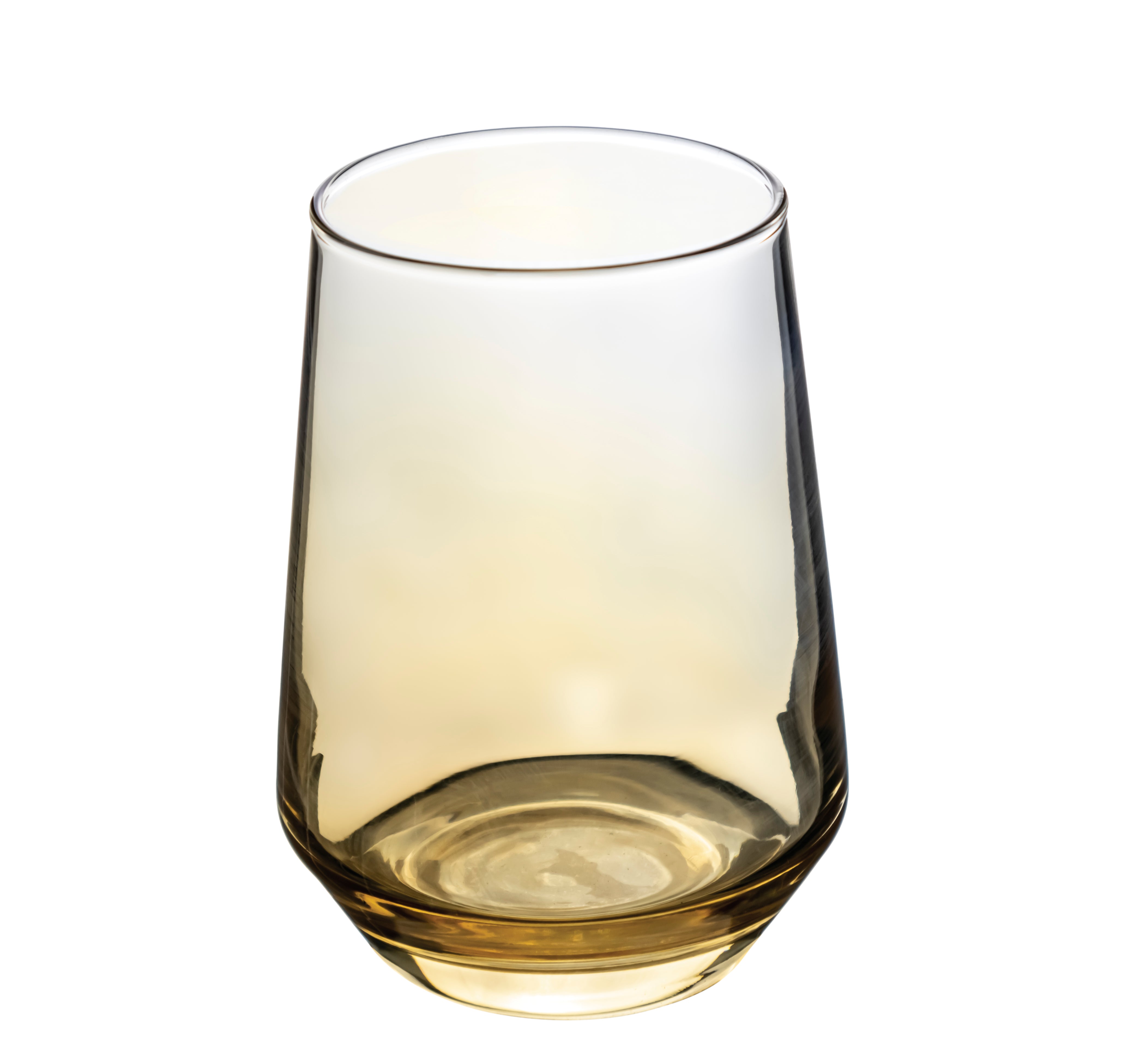 Set de 6 Vasos Transparentes Ámbar - 390 ml