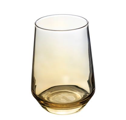 Set de 6 Vasos Transparentes Ámbar - 390 ml