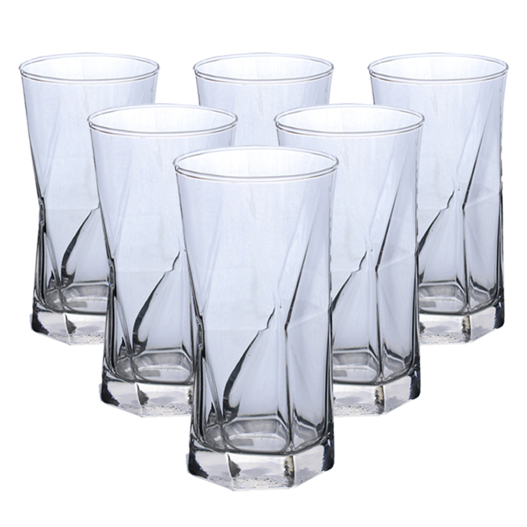 Set de 6 Vasos Altos Transparentes - 425 ml