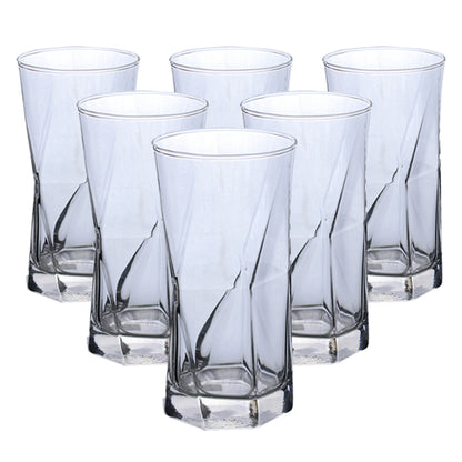 Set de 6 Vasos Altos Transparentes - 425 ml