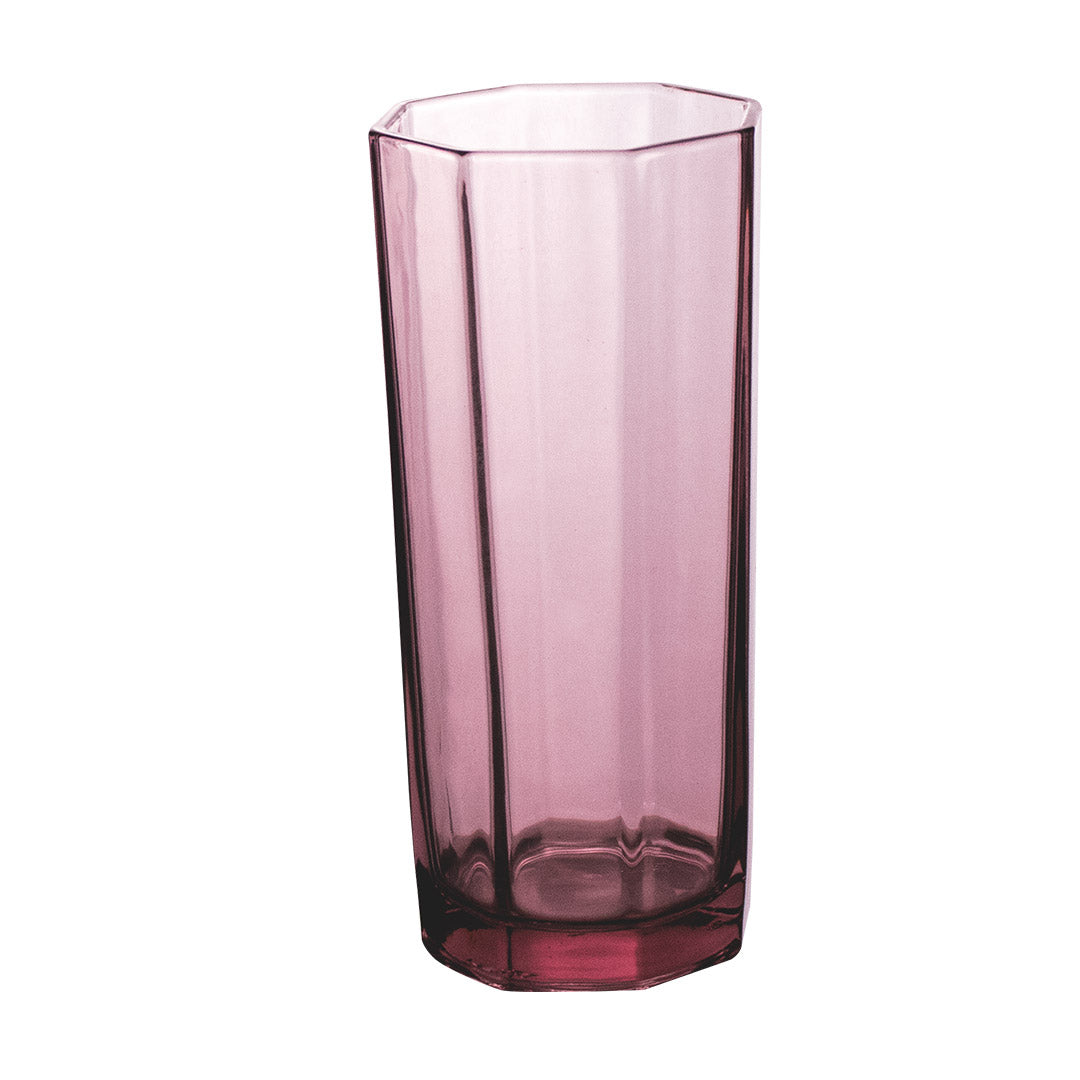 Set de 6 Vasos Transparentes Rosa - 260 ml