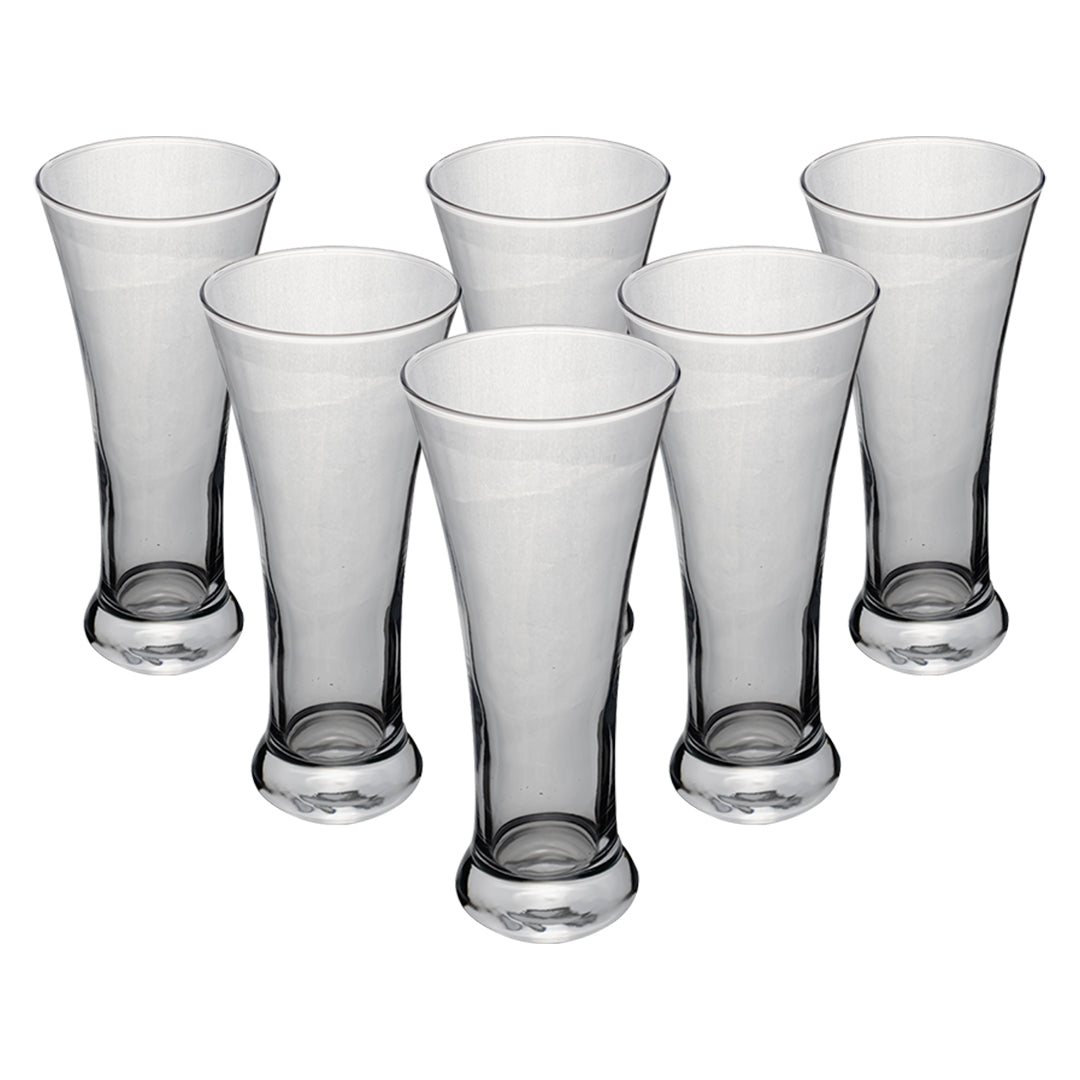 Set de 6 Vasos Cerveceros Transparentes - 350 ml