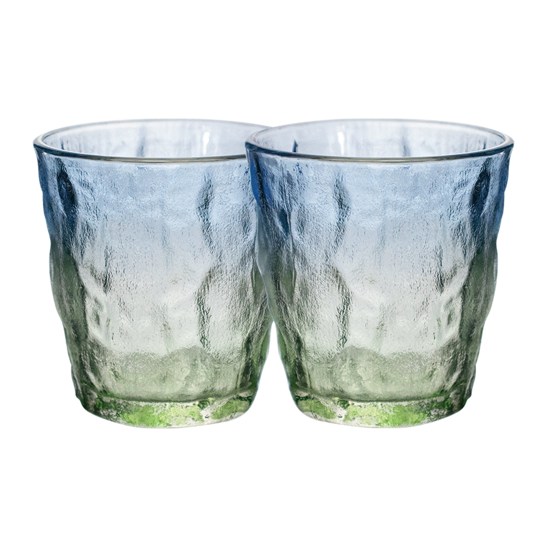 Set de 2 Vasos Verde y Azul - 260 ml