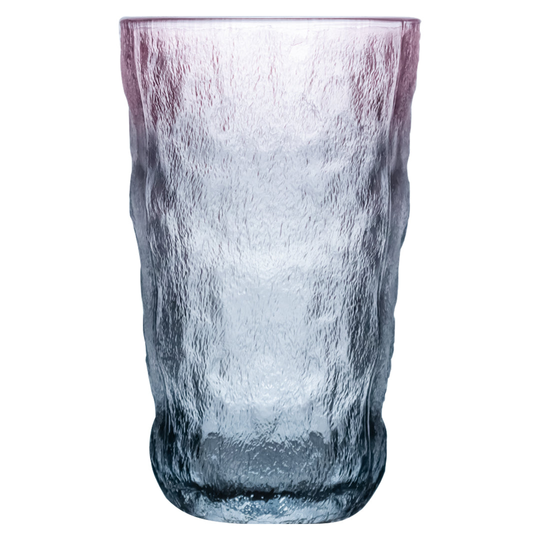 Set de 2 Vasos de Cristal Rosa y Azul - 305 ml