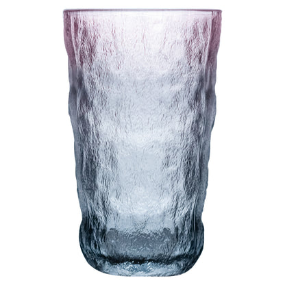 Set de 2 Vasos de Cristal Rosa y Azul - 305 ml