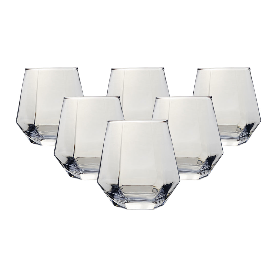 Set de 6 Vasos de Cristal Azul - 310 ml