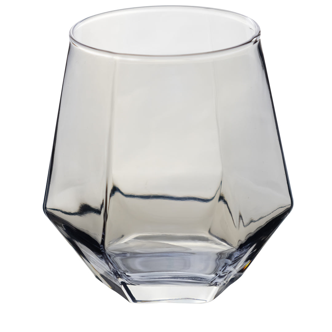 Set de 6 Vasos Hexagonales de Cristal - 310 ml