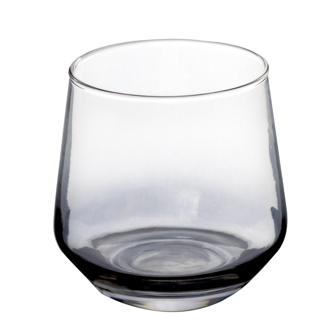 Set de 6 Vasos de Cristal Humo Transparente - 390 ml