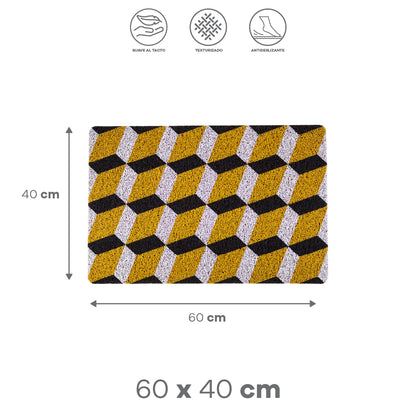 Tapete Minimalista Geométrico Amarillo
