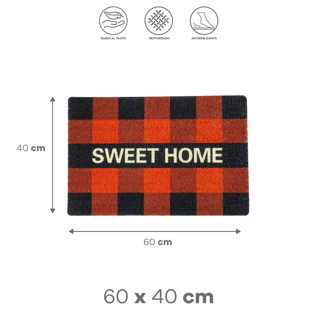 Tapete Naranja/Negro "SWEET HOME"