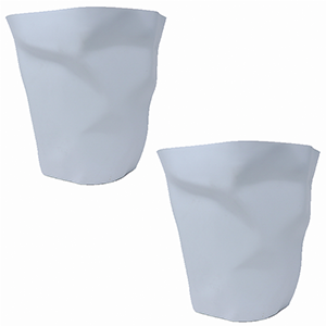 Set De 2 Botes De Basura, Diseño Geométrico - Color Gris