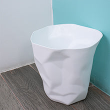 Set De 2 Botes De Basura, Diseño Geométrico - Color Blanco