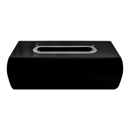 Dispensador de Pañuelos Rectangular Negro Lacado