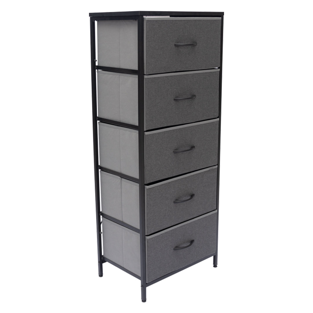 Cajonera Vertical Gris de 5 Cajones