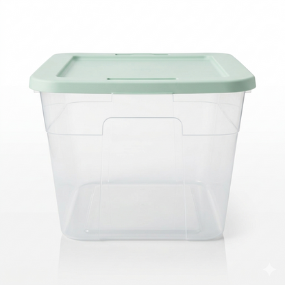 Caja Organizadora de Almacenamiento Plástico Resistente y Tapa Dura 58x42x31 cm
