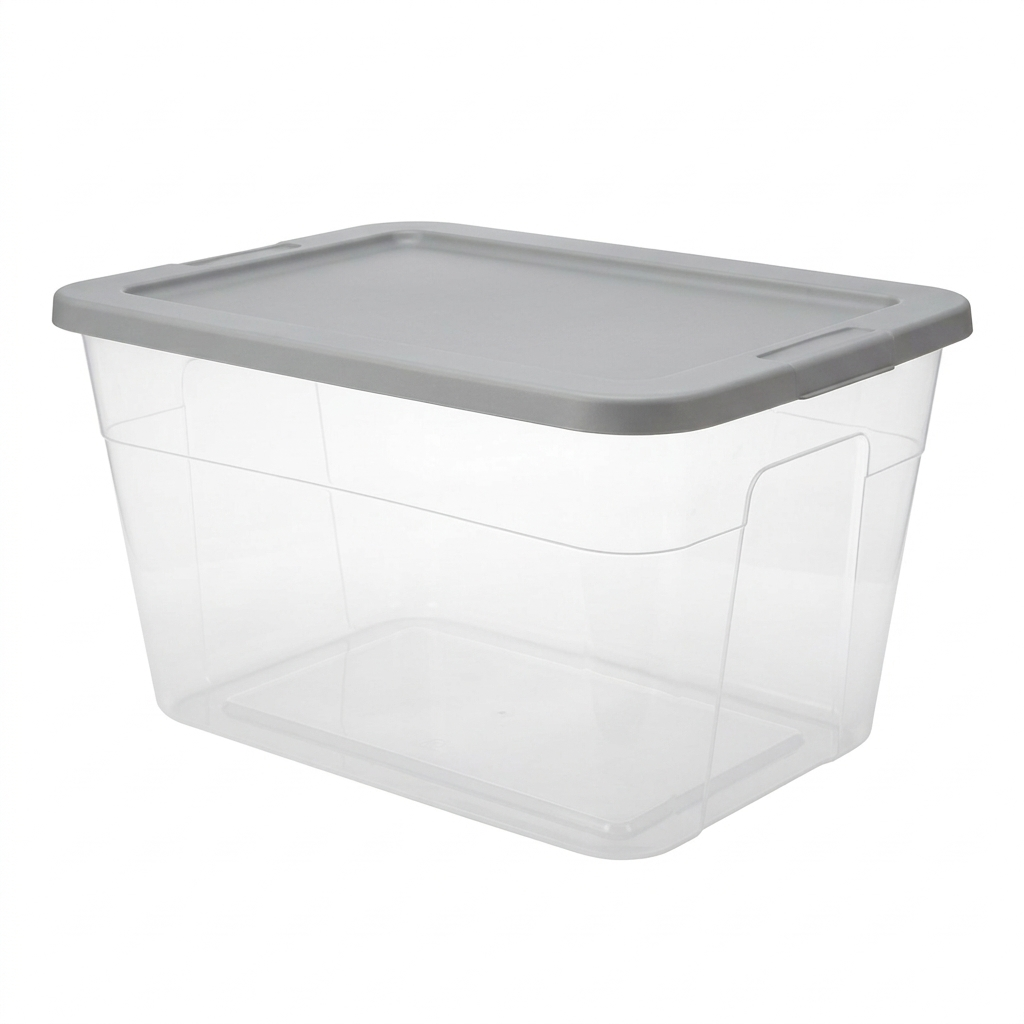 Caja Organizadora de Almacenamiento Plástico Resistente y Tapa Dura 58x42x31 cm