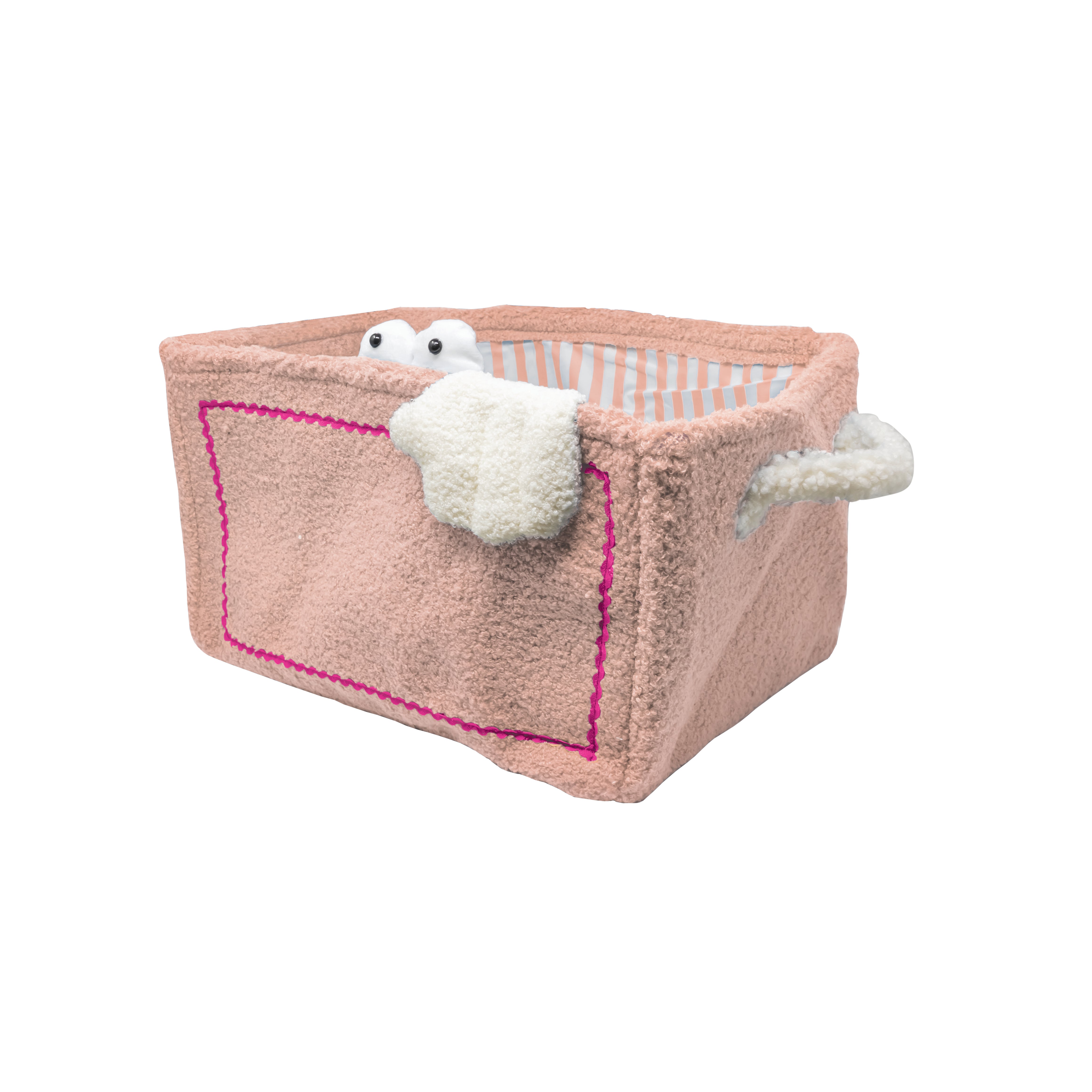Cesta Organizadora de Tela - Monstruo Rosado