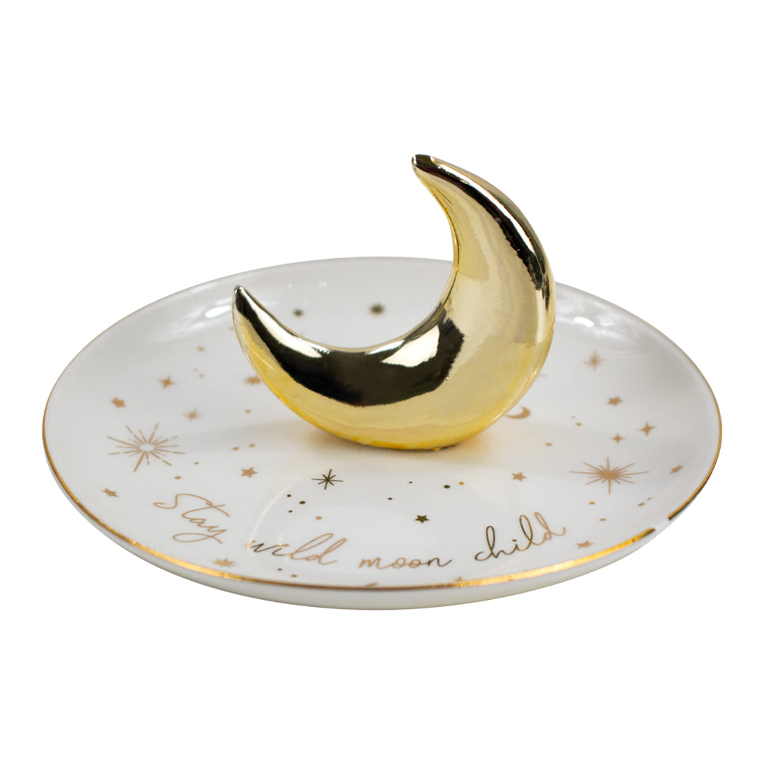 Joyero de Cerámica Blanca Lunar