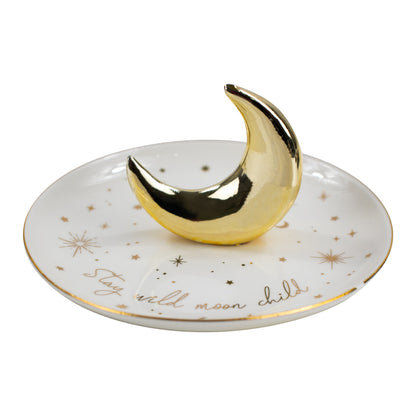 Joyero de Cerámica Blanca Lunar