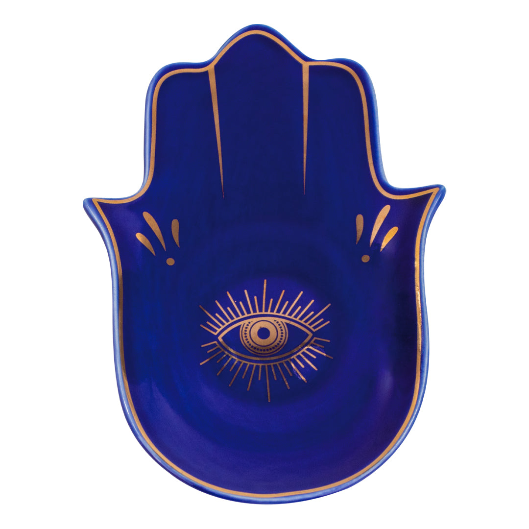 Joyero Decorativa Mano de Fátima (Hamsa) y Ojo Turco