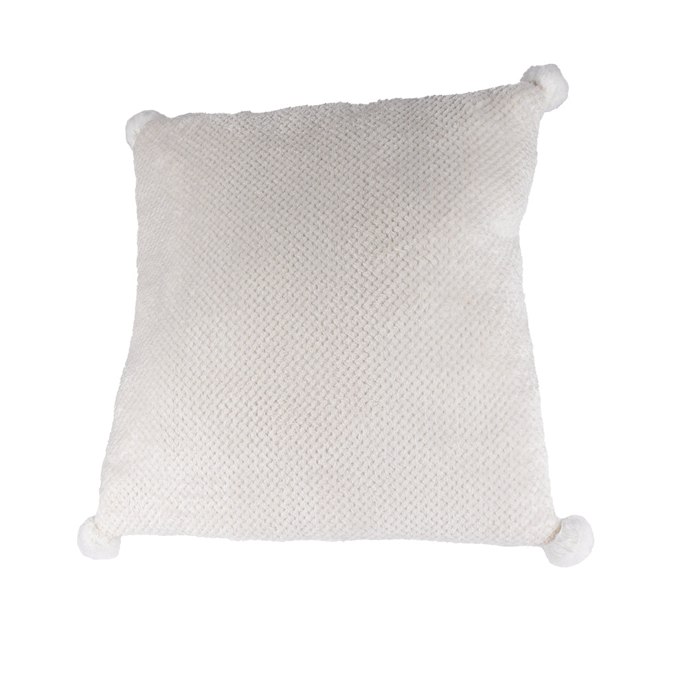 Cojín Suave Cuadrado Blanco 45cm - Ideën
