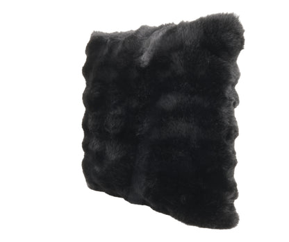 Cojín Suave Cuadrado Negro - 45CM