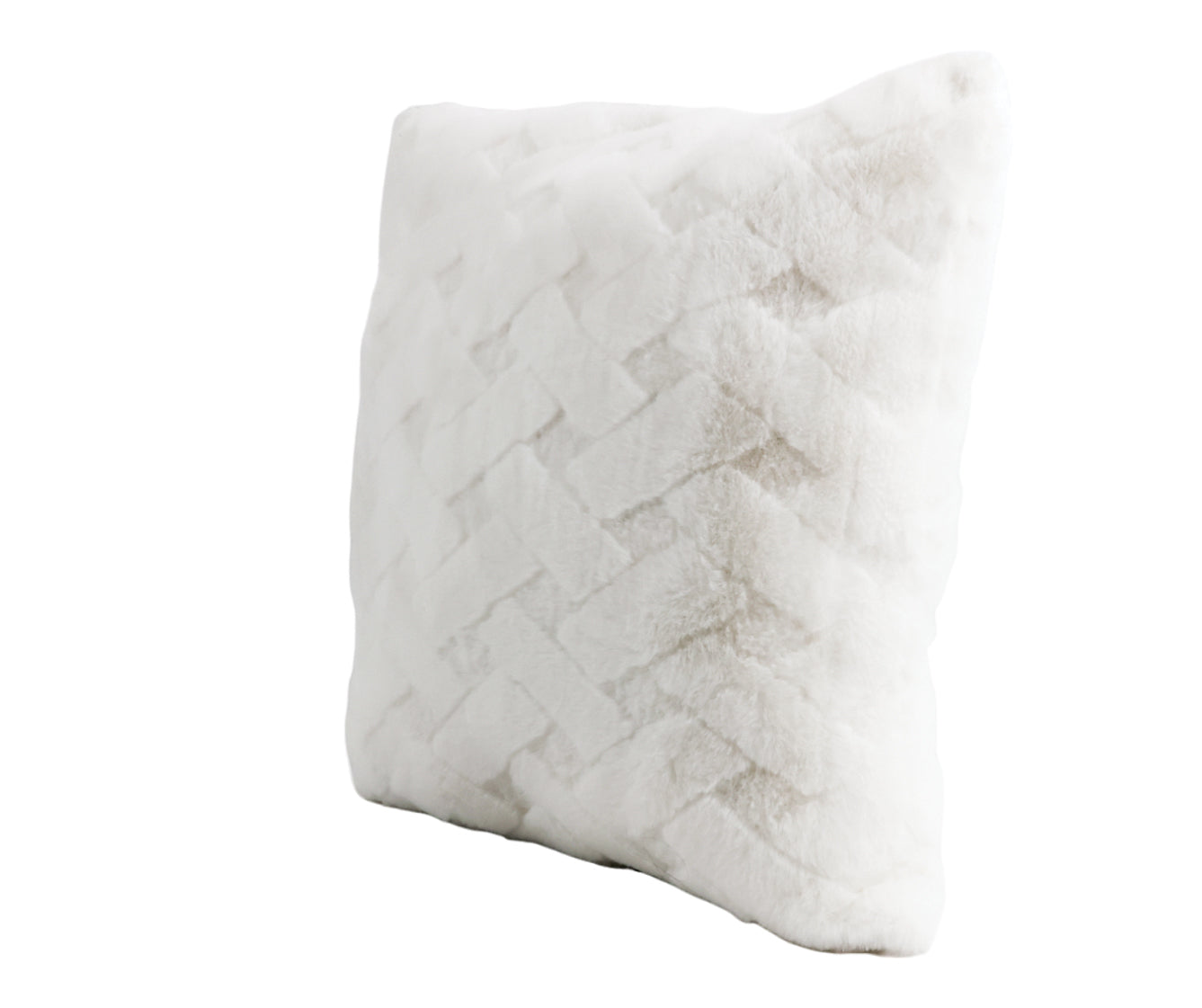 Cojín Suave Cuadrado Blanco - 45 cm