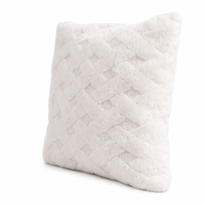 Cojín Suave Cuadrado con Textura Blanco - 45 cm