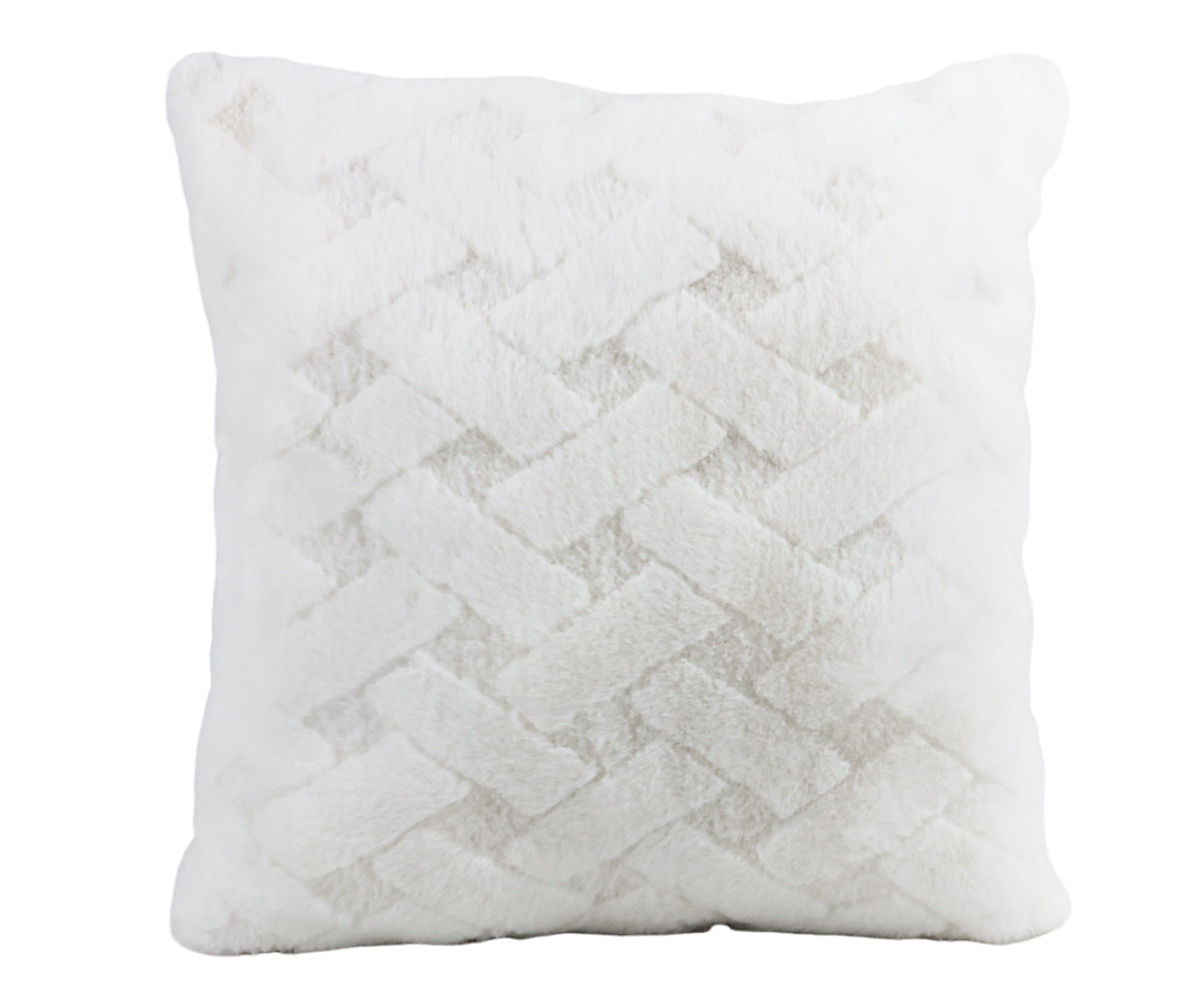 Cojín Suave Cuadrado Blanco - 45 cm