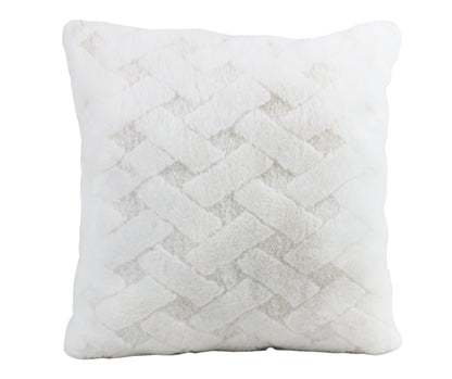 Cojín Suave Cuadrado Blanco - 45 cm