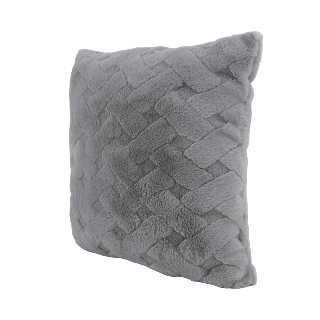 Cojín Decorativo Cuadrado Gris Claro - 45 cm