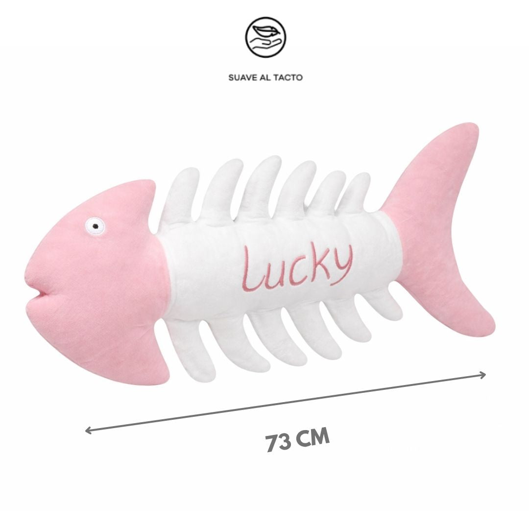 Peluche Esqueleto de Pescado "Lucky" - Rosa