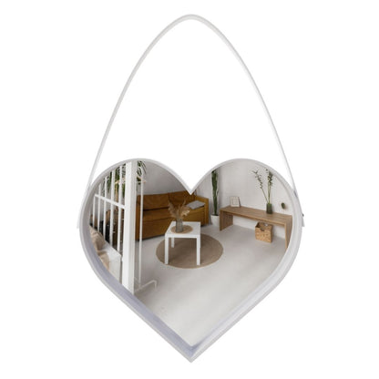Espejo de Pared Decorativo - Corazón Blanco
