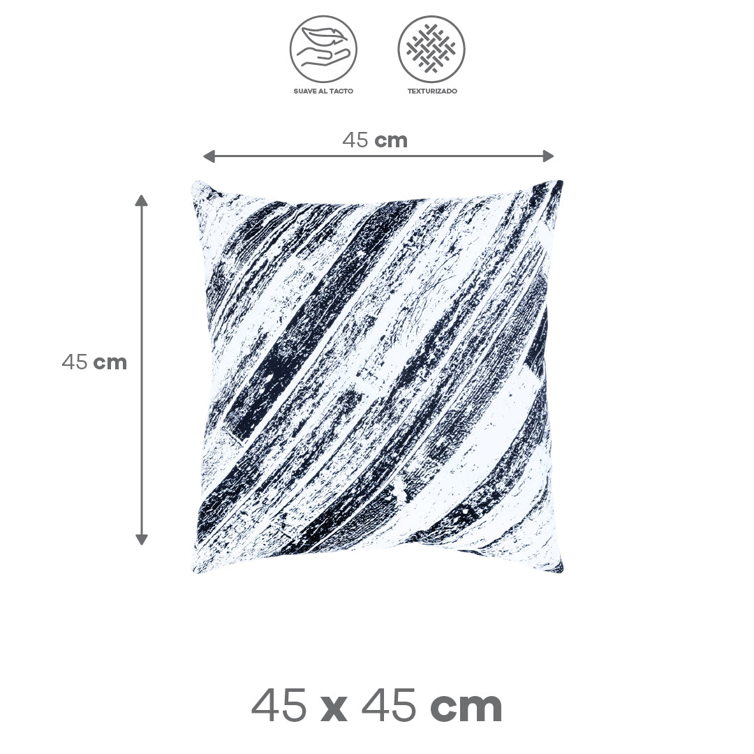 Funda de Cojín con Textura y Diseño Geométrico