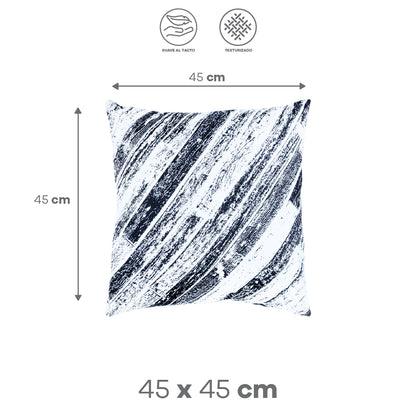 Funda de Cojín con Textura y Diseño Geométrico
