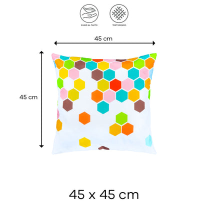Set de 2 Fundas para Cojín con Gráficos Multicolores