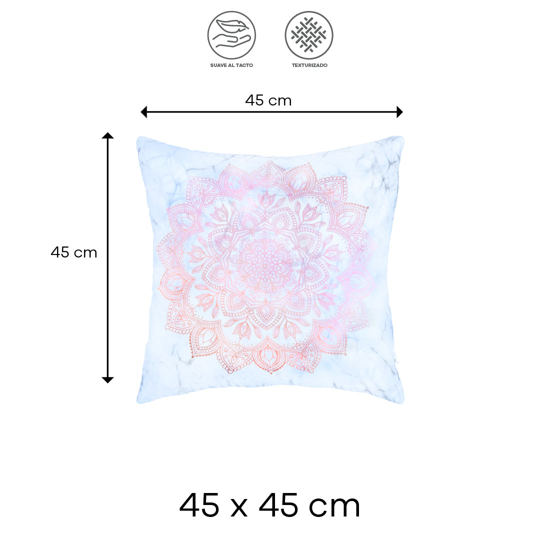 Set de 2 Fundas para Cojín Blancas y Nude