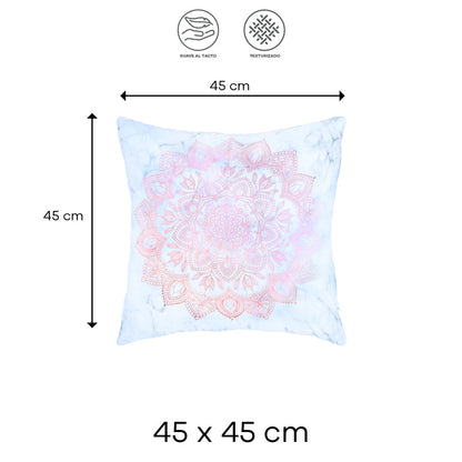 Set de 2 Fundas para Cojín Blancas y Nude