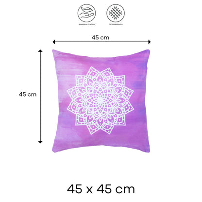 Set de 2 Fundas para Cojín Rosa y Lila