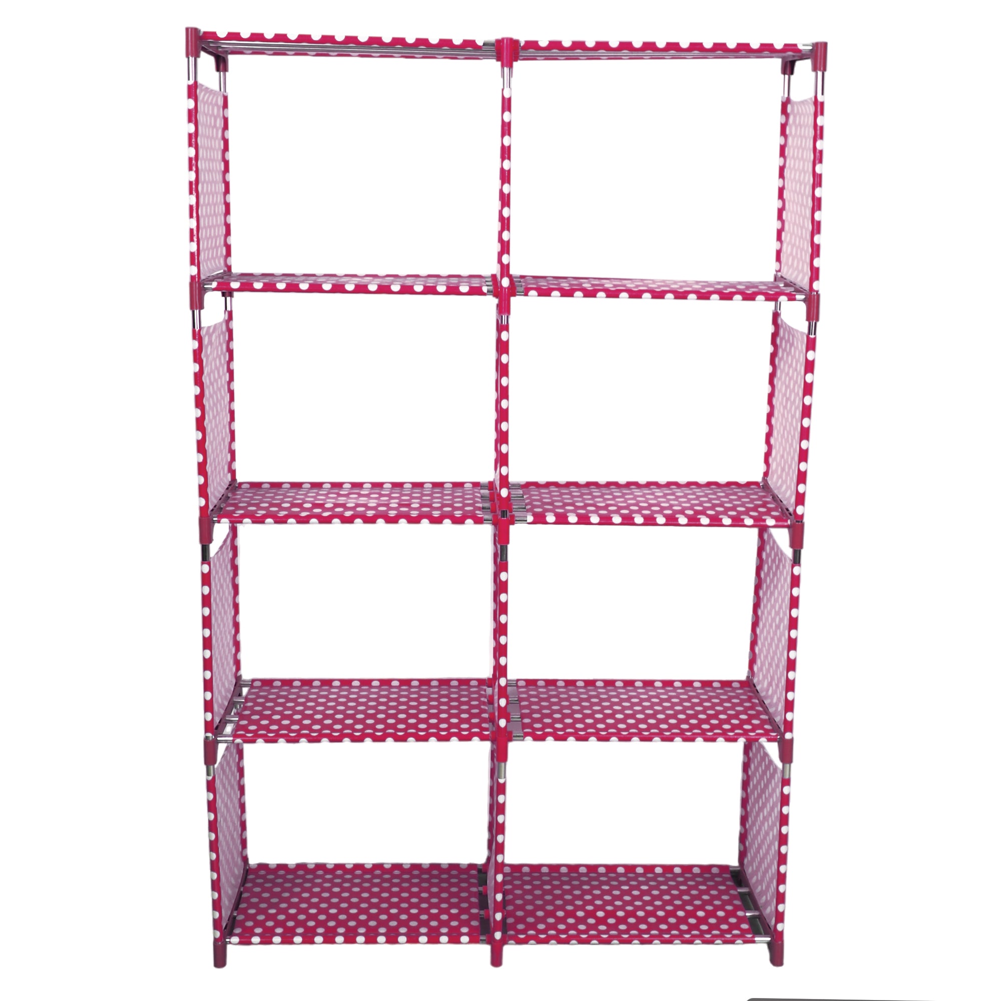 Librero Organizador de 5 Niveles con Diseño de Lunares Rosa