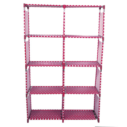 Librero Organizador de 5 Niveles con Diseño de Lunares Rosa