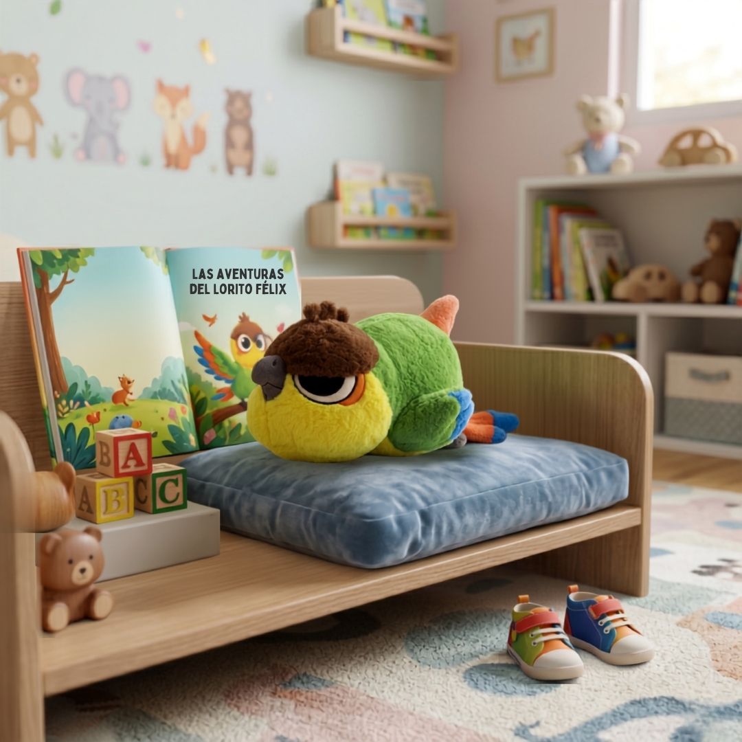 Muñeco de Peluche Loro Acostado