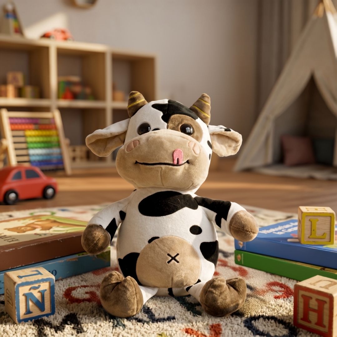 Muñeco Suave de Peluche - Diseño Vaca